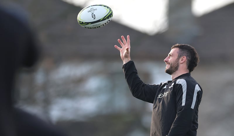 Andrew Smith at Connacht rugby squad training, Dexcom Stadium, Galway, this month. Photograph: James Crombie/Inpho