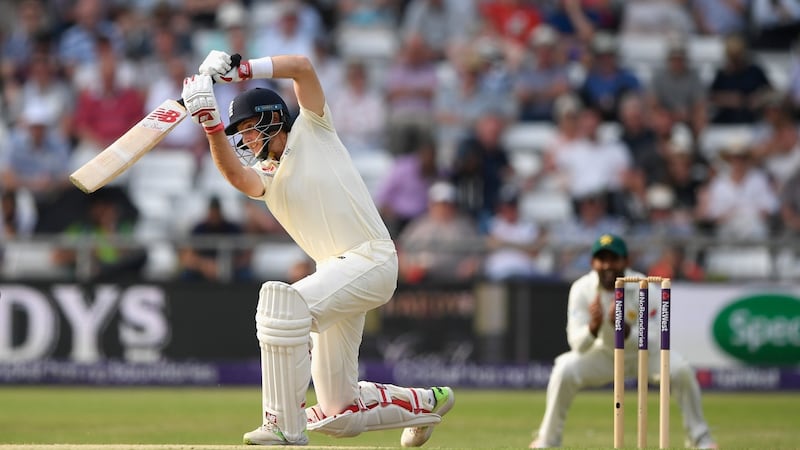 Joe Root was unbeaten at the close of play at Headingley. Photograph: Stu Forster/Getty