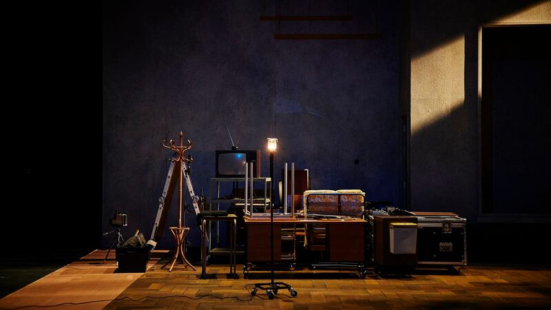 The empty stage of the Abbey Theatre, Dublin. Photograph: Ros Kavanagh