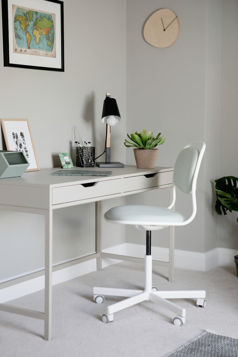 Clean desk policy: There’s no need to turn your home into an office to work from home. Photograph: Ruth Maria Murphy