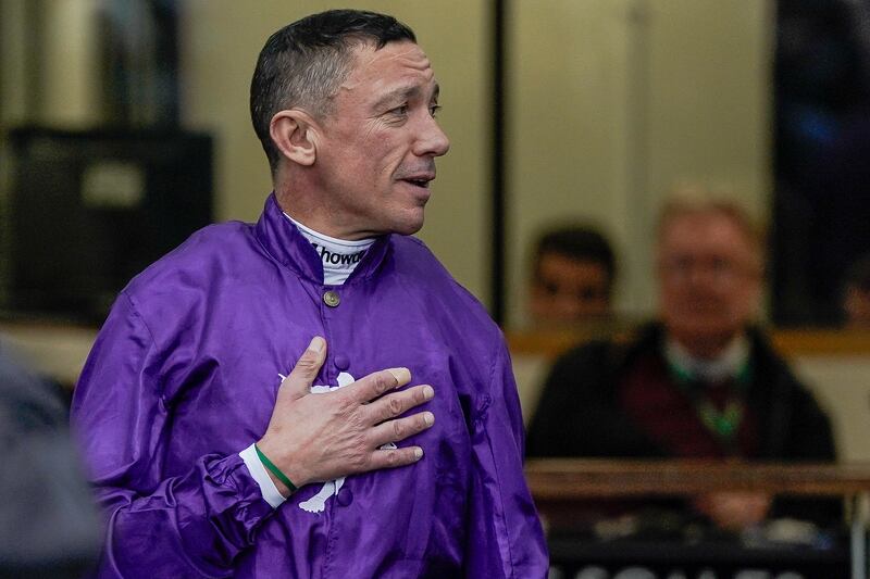 Frankie Dettori before going out for his last ever ride at Ascot on King Of Steel and victory in The Qipco Champion Stakes at Ascot Racecourse. Photograph: Alan Crowhurst/Getty