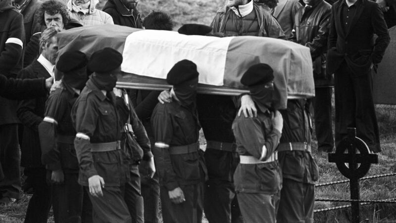 The funeral of hunger striker Raymond McCreesh.  Photograph: Pat Langan