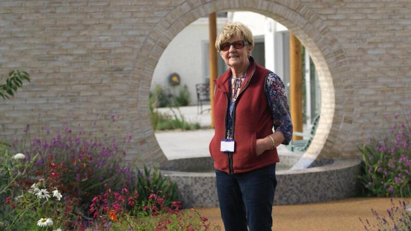 Garden designer Angela Binchy at St Brigid’s Hospice, the Curragh in Co Kildare.