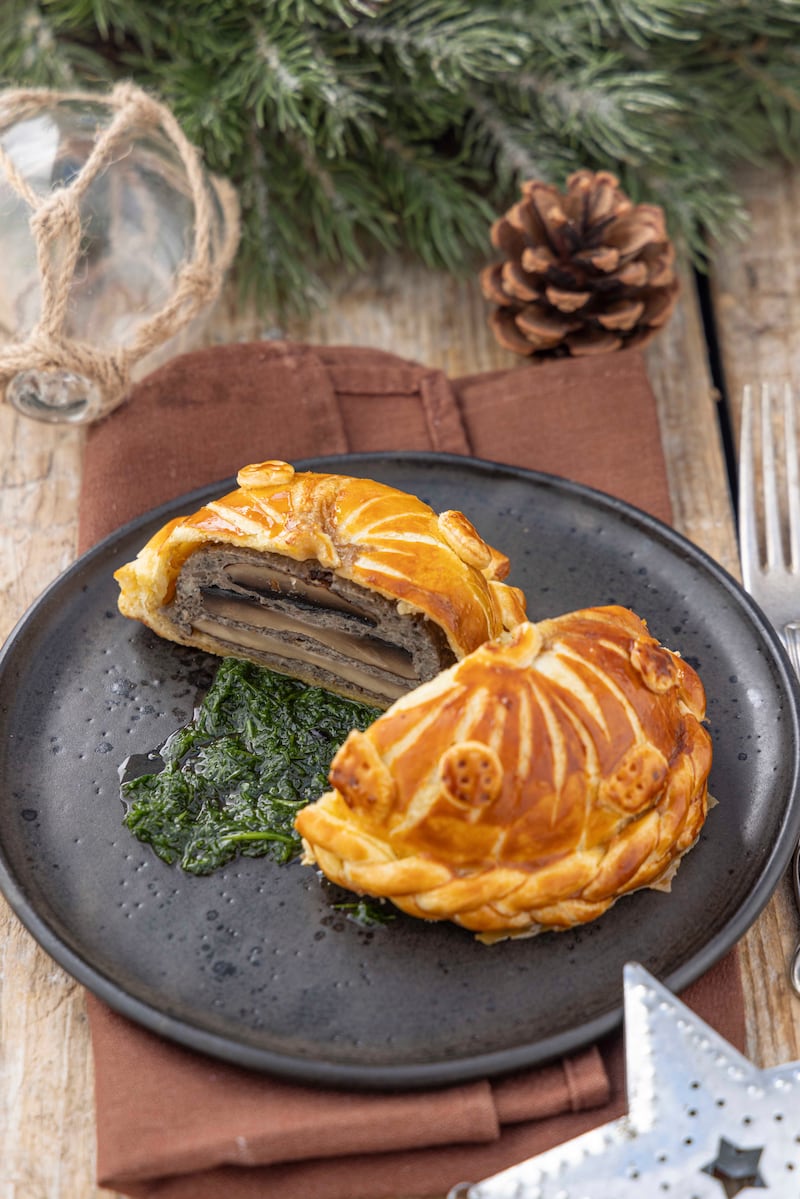 Mushroom and parmesan pie. Photograph: Harry Weir