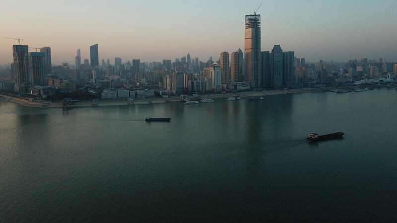 The  Wuhan skyline on January 14th. Photograph: Samuel McNeil/AP