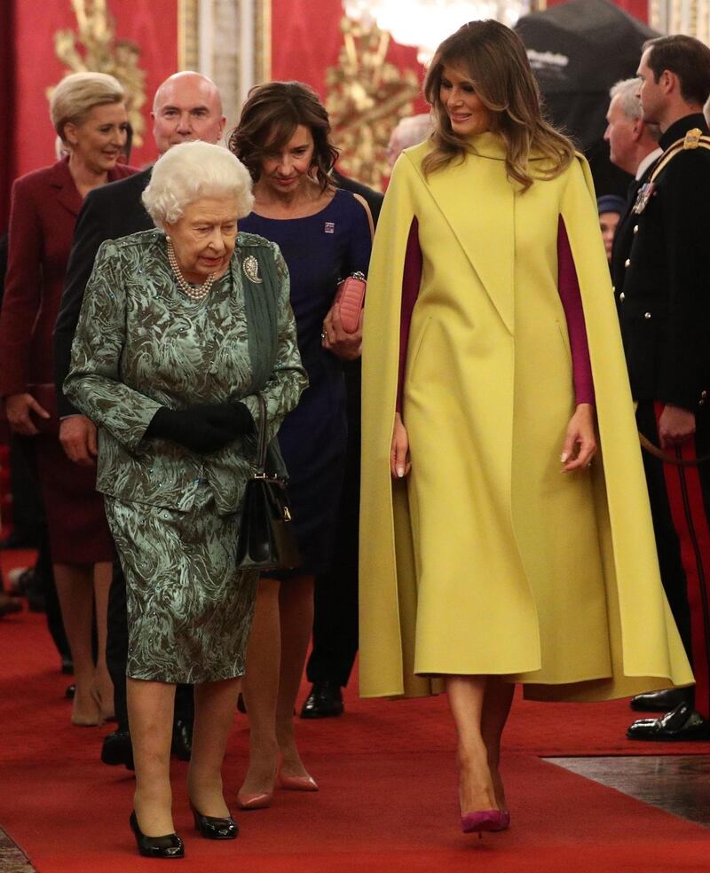 Melania Trump with Queen Elizabeth at Buckingham Palace. Photograph: Yui Mok/PA Wire