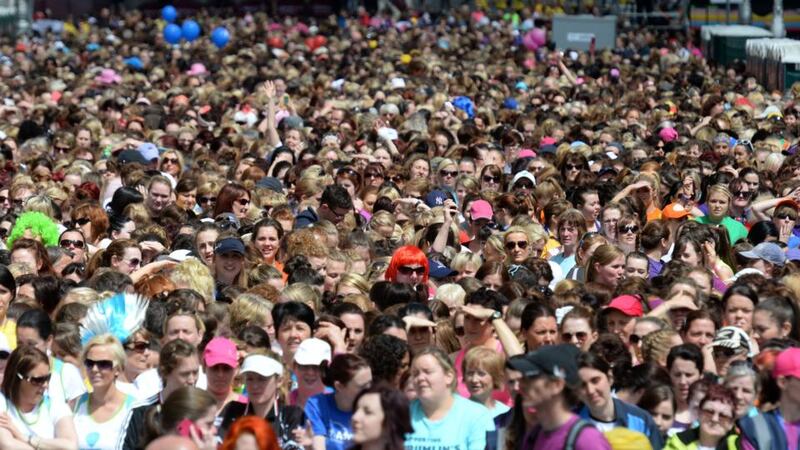 The 2014 Flora Women’s Mini Marathon begins in Dublin this afternoon. Photograph: Dara Mac Dónaill/The Irish Times