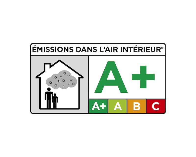 In France there is a labeling system that illustrates the VOC emissions from furniture, furnishings and construction materials