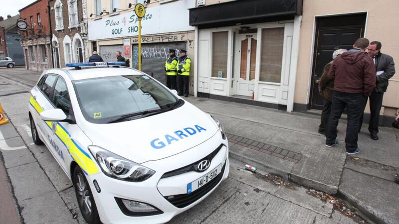 Gardaí have also begun house to house inquiries in an effort to establish if any residents heard or saw anything of interest around the time of the stabbing. Photograph: Stephen Collins/Collins Photography