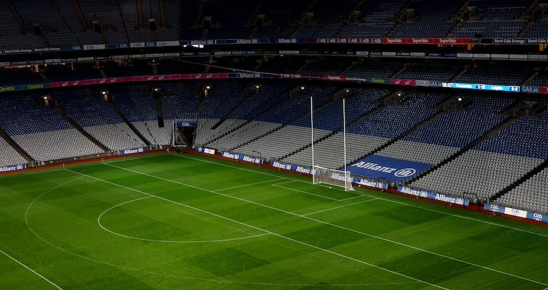 Allianz GAA Football Interprovincial Series Semi-Final, Croke Park, Dublin 18/10/2024
Leinster vs Connacht 
A view of the extra pitch markings
Mandatory Credit ©INPHO/James Crombie