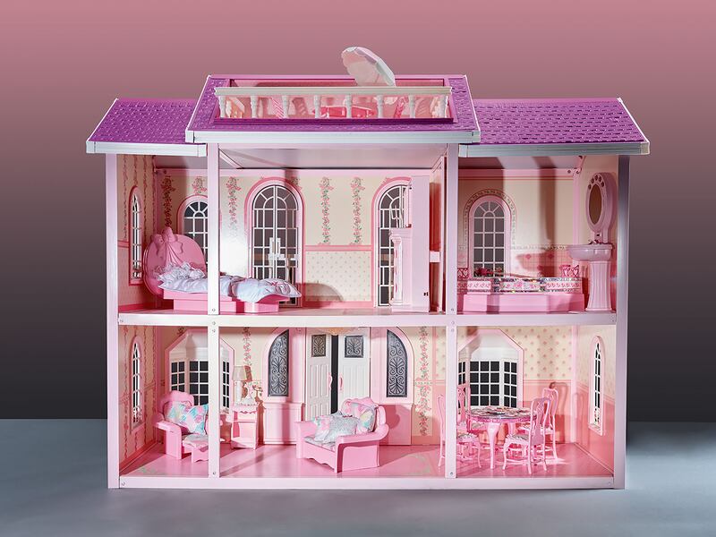 The bubblegum pink Barbie mansion from 1990. Photograph: Evelyn Pustka/The New York Times