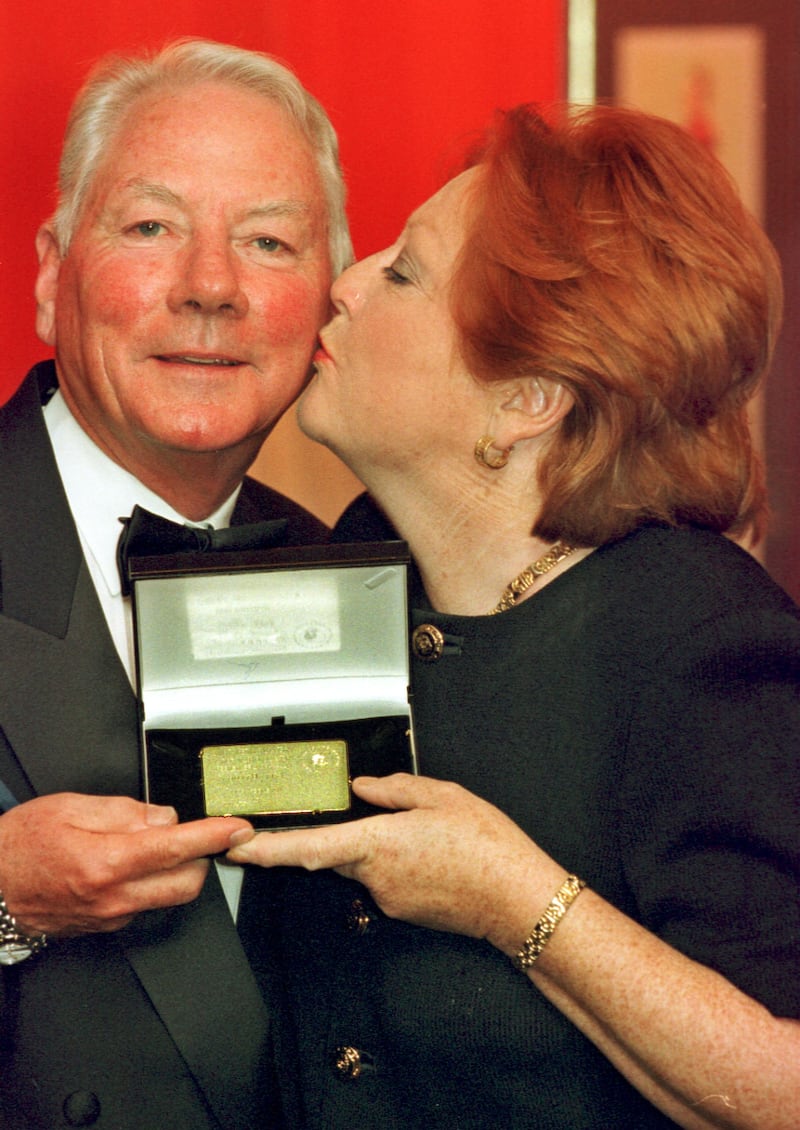 Gay Byrne and Kathleen Watkins. Photograph: Colin Keegan