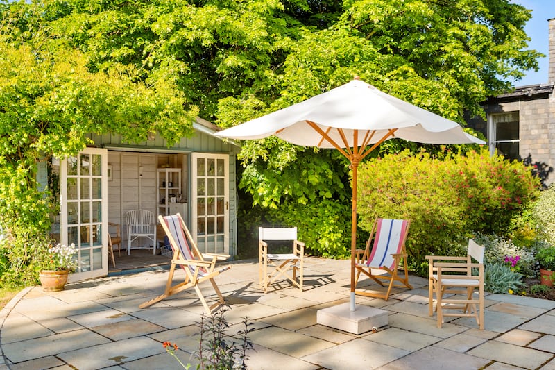 Summerhouse and patio