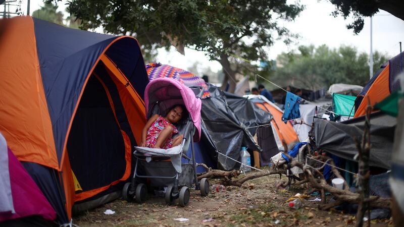 A life less ordinary in Tijuana migrant camp, Mexico. Photograph: Hannah McKay/Reuters