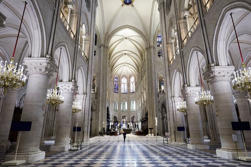 Nave of Notre Dame. Photograph: Stephane De Sakutin/AFP/Getty Images