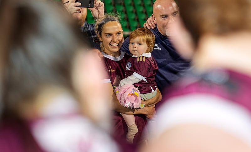 Julie-Ann and Rosie after the All-Island Cup final at Tallaght Stadium in August. Photograph: James Lawlor/Inpho