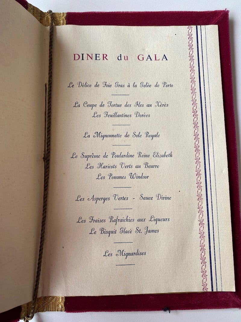 Queen Elizabeth Coronation menu