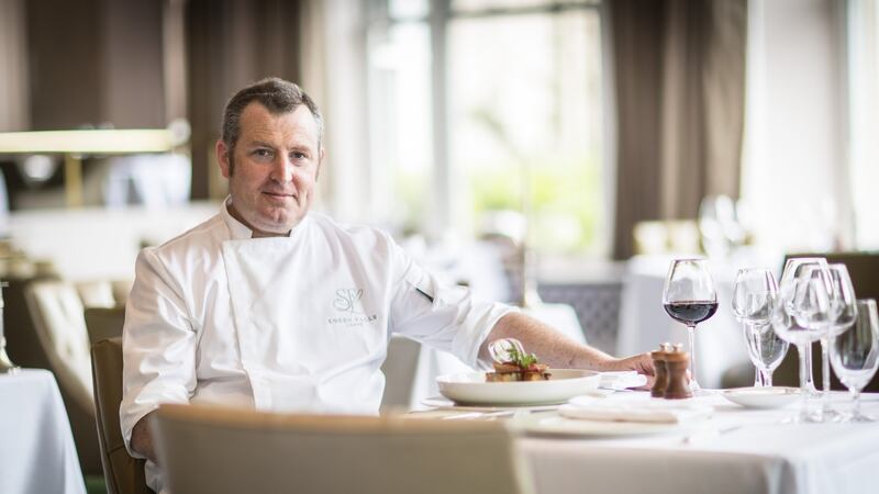 Executive chef Tony Schwarz: experimenting with a gravadlax-style cure for the smoked salmon at Sheen Falls Lodge