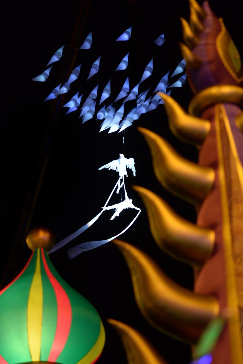 Fidget Feet angels taking part in Dublin's New Year's Eve celebrations in 2013.  Photograph: Dara Mac Dónaill