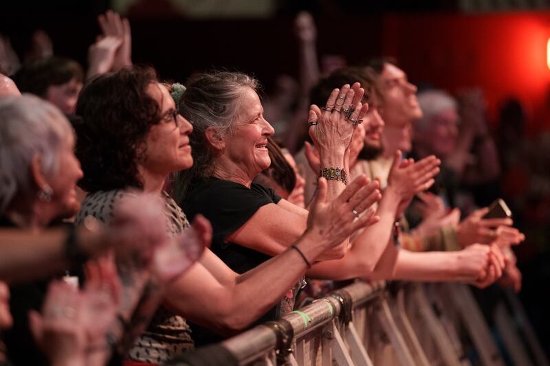 Patti Smith performing at Vicar Street. Photograph: Fran Veale