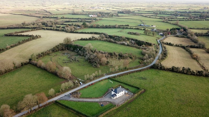 Drone photograph of the Soloheadbeg ambush site in Co Tipperary.