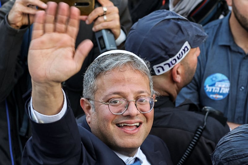 Israel's national security minister Itamar Ben-Gvir: he visited the Temple Mount on Sunday. Photograph:  Ahmad Gharabliby/AFP via Getty Images.