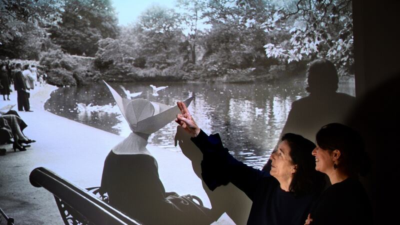 Dr Fidelma Mullane, curator of Ireland in Focus Photographing the 1950s, and Lynn Scarff, director of the National Museum of Ireland at the National Museum of Ireland. Photograph: Dara Mac Dónaill / The Irish Times