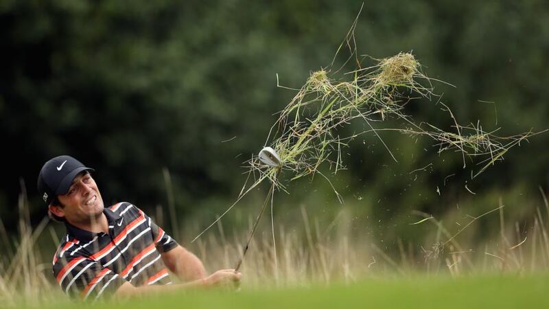 Francesco Molinari of Italy in action during the first round of the ISPS Handa Wales Open on the Twenty Ten course at The Celtic Manor Resort in Newport, Wales. Photograph:  Andrew Redington/Getty Images