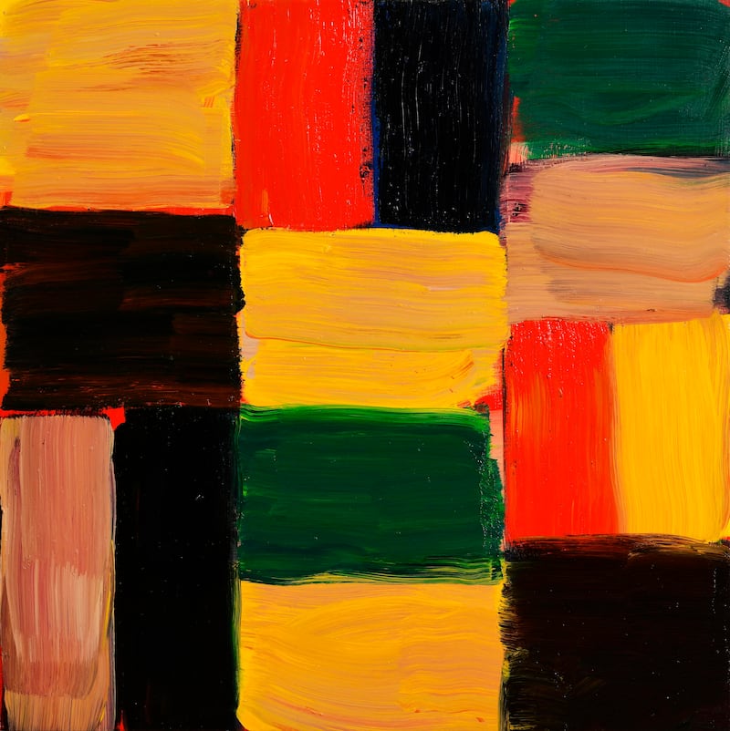 Sean Scully painting Wall Dark Green (€500,000-€700,000) at Morgan O'Driscoll art auction