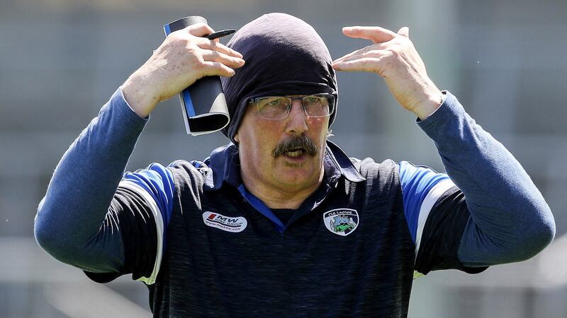 Laois manager Seamus Plunkett. Photograph:  Lorraine O’Sullivan/Inpho