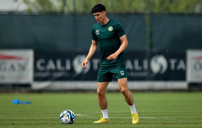 Callum O'Dowda in training at the Calista Sports Centre in Antalya, Turkey. Photograph: Ryan Byrne/Inpho