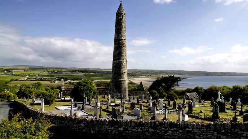 The Round Tower, graveyard and St Declan’s Old Church, Ardmore, Co Waterford