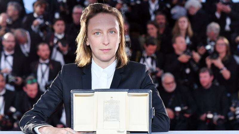 Céline Sciamma, winner of the Best Screenplay award for  Portrait of a Lady on Fire  at the Cannes Film Festival in 2019. Photograph:  Pascal Le Segretain/Getty Images