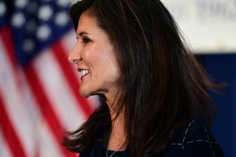 Former governor Nikki Haley will be notably absent from the stage at the Trump event. Photograph: Mark Makela/Getty