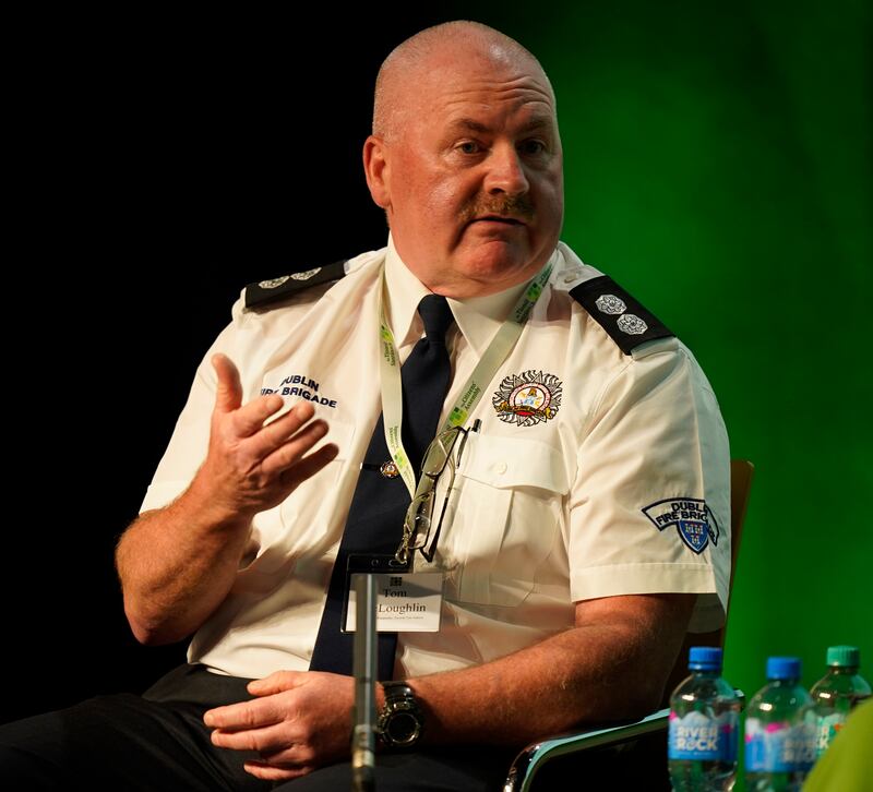 Tom McLoughlin, an advanced paramedic with Swords Fire Station, speaks at the Citizens' Assembly on Drugs Use. Photograph: Niall Carson/PA Wire