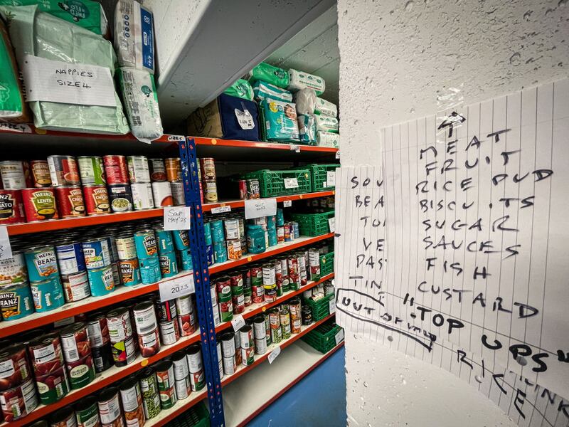 The trust’s food banks gave out three million food parcels last year, up 120 per cent on 2017. Photograph: Matt Cardy/Getty