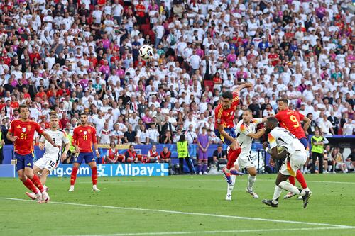 Mikel Merino strikes late for Spain to end German’s Euro adventure