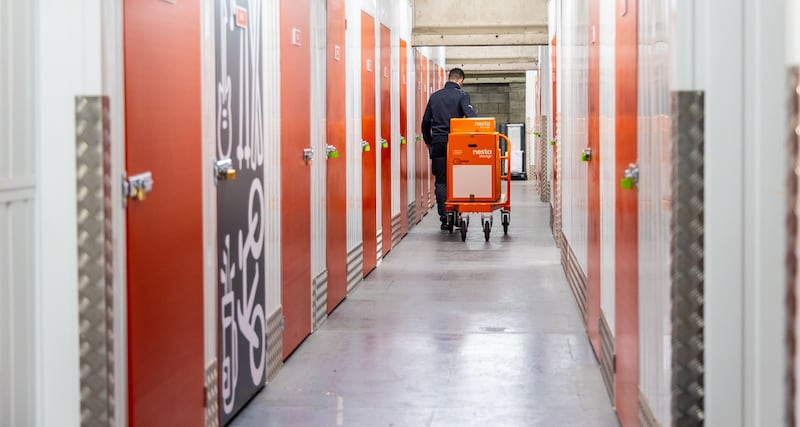 A 0.8sq m (9sq ft) locker costs €50 a month at Nesta while a 14sq m (150sq ft) storage unit is about €350 a month. Photograph: Bastable