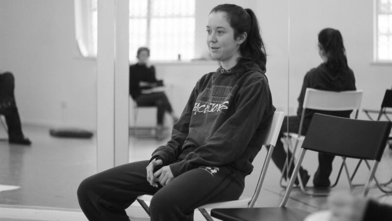 Amy McAllister as Kes during rehearsals for Scorch