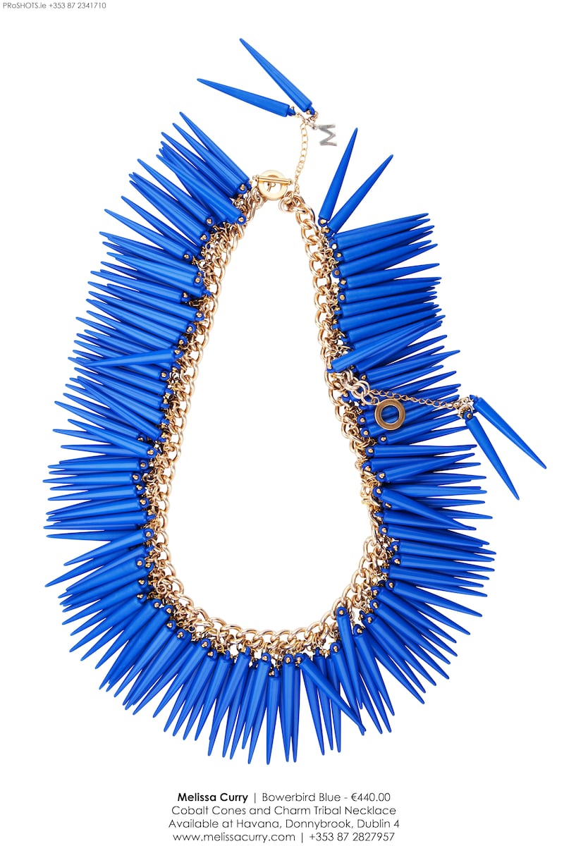 Bowerbird blue necklace, €440 by Melissa Curry