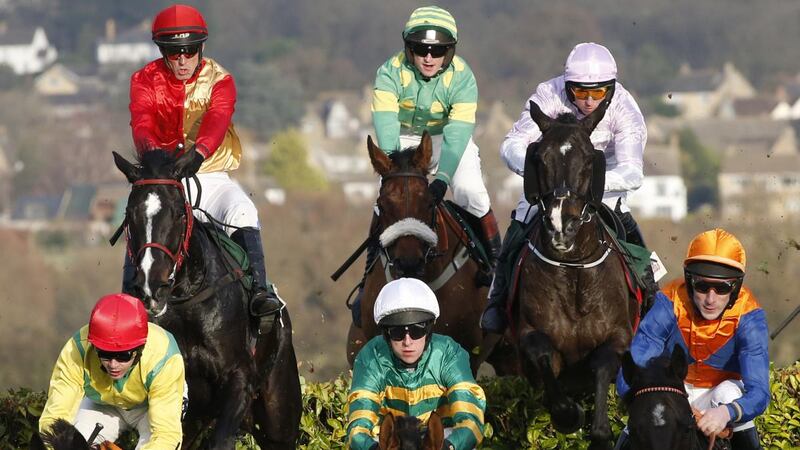 Action from the Glenfaclas Cross Country Handicap Steeple Chase in 2016. Photograph:  Alan Crowhurst/Getty Images