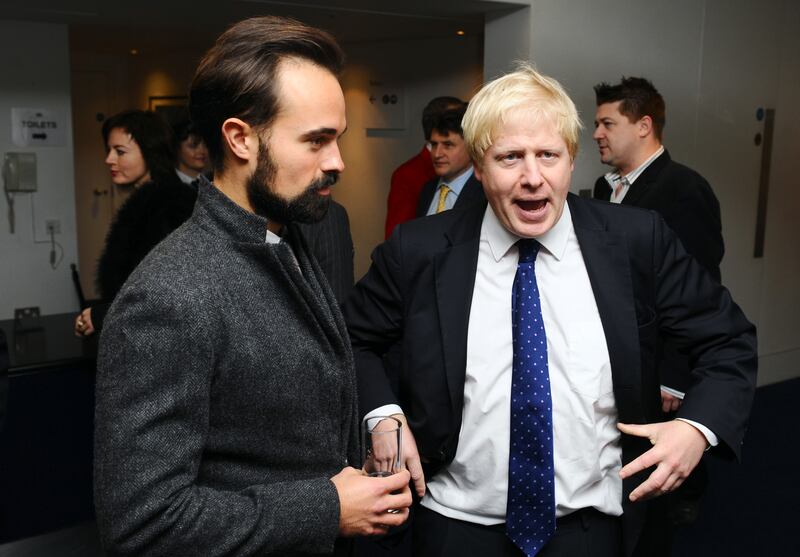 Evgeny Lebedev (left) and Boris Johnson at a reception in Covent Garden in London in 2019: the two men have had close ties for many years. Photograph: Ian West/PA