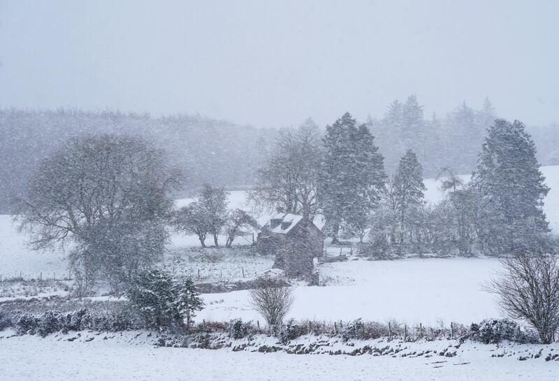 Heavy snowfall at a cottage in Slievethoul, Co. Dublin. Photograph: Brian Lawless 