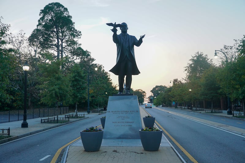 The Hope Moving Forward statue is one of two dedicated to Dr Martin Luther King jnr in Atlanta, Georgia. Photograph: Enda O'Dowd