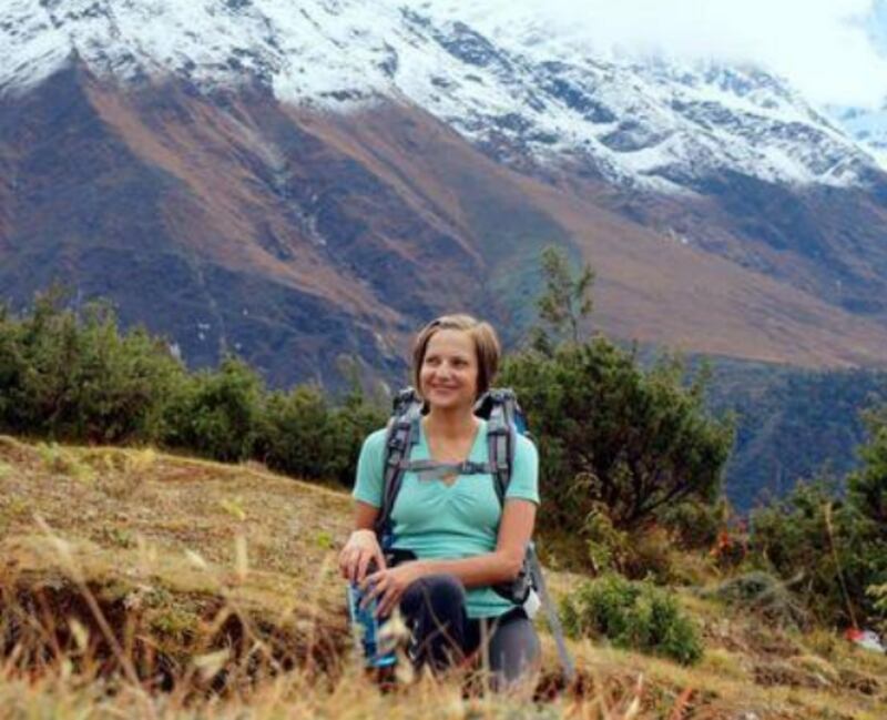 Ingrida Grigaliunaite in Nepal. Her family says she loved adventurous holidays.