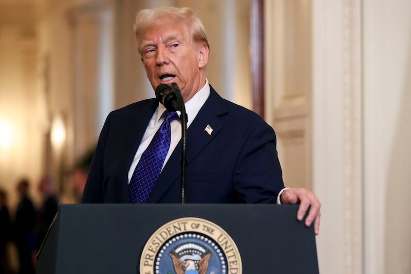 US president Donald Trump has rescinded guidance set by his predecessor Joe Biden that barred Ice agents from making arrests at or near 'sensitive locations'. Photograph: Samuel Corum/Sipa/Bloomberg