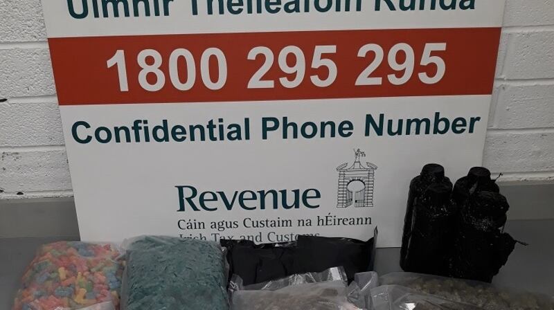 Some of the illegal drugs seized in Dublin.