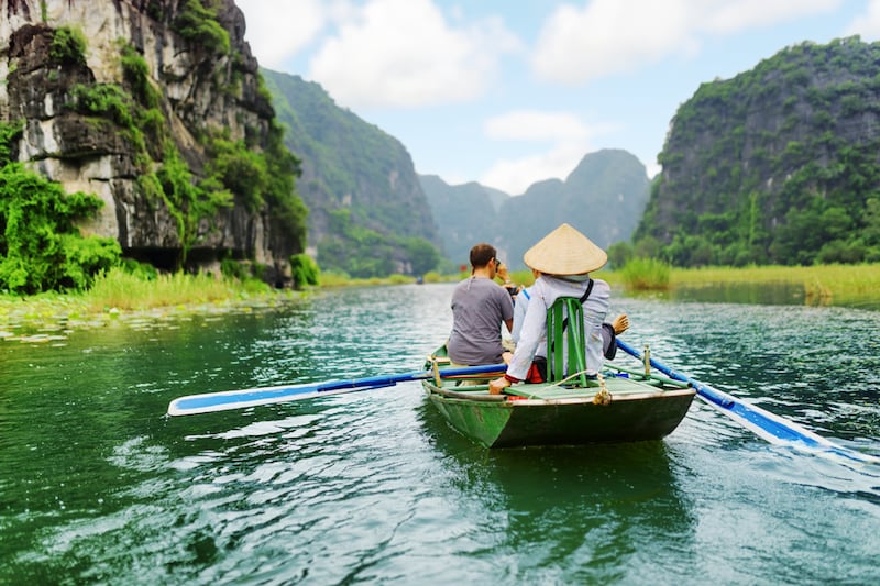 Paddling down the Ngo Dong River in Vietnam: people want to visit far-flung destinations while their health is still up to taking part in adventures