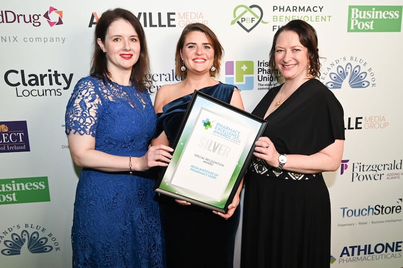 Silver Winners of the Special Recognition Award, Irish Institute of Pharmacy IIOP. Photograph: Paul Sherwood