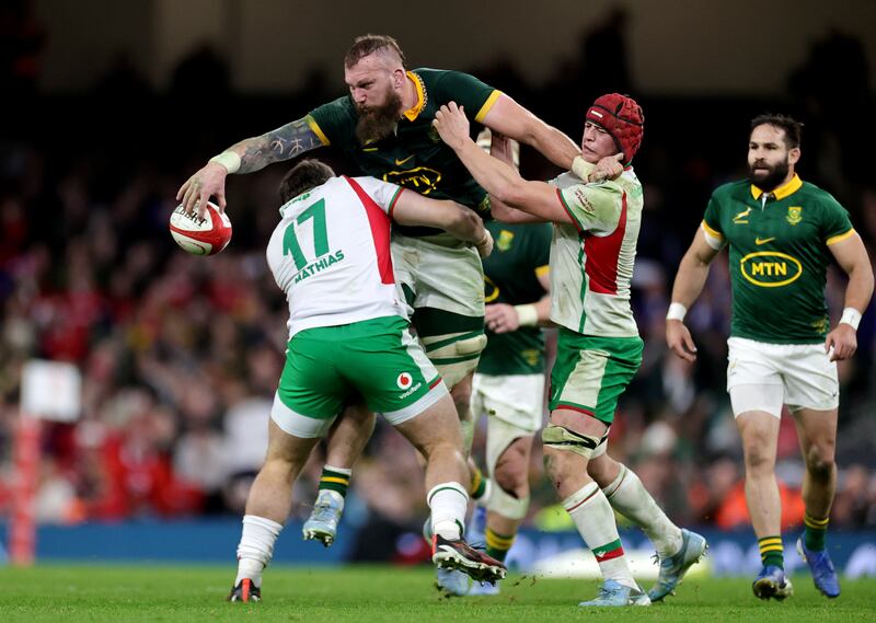 South Africa's RG Snyman. Photograph: David Rogers/Getty Images